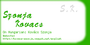 szonja kovacs business card