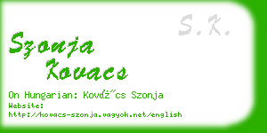 szonja kovacs business card